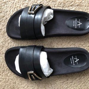 Aquatalia Ilaria Waterproof Leather Slide, 6